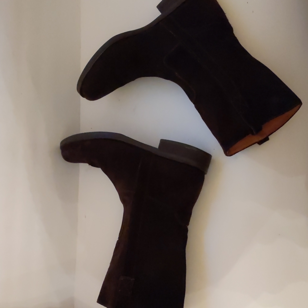 J. Crew chocolate brown suede riding boots-sz 9 - Picture 3 of 11
